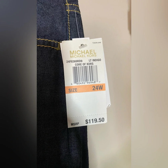 NWT MICHAEL Michael Kors Indigo Jeans Size 24W - Picture 4 of 7